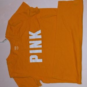 Pink Victoria's secret women medium orangeand white top